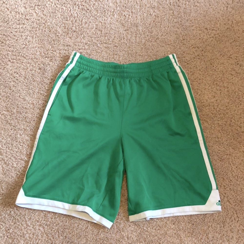 Green Adidas Basketball Shorts